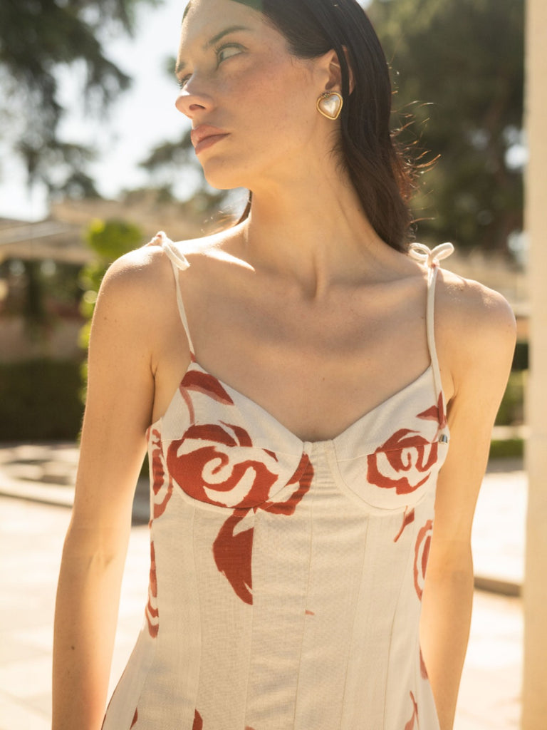 rosetta maxi dress Estefania | | Ivory/Red Color:light blue drawer pull long sleeves The 13 Best Summer