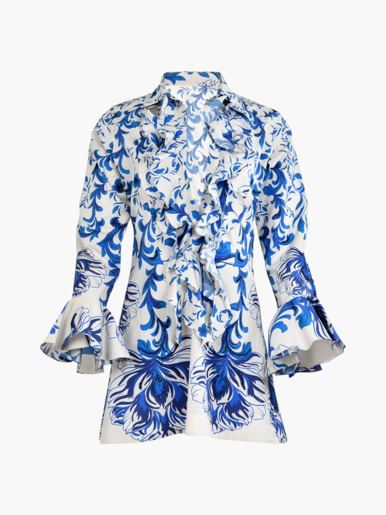 Francesca Miranda | Cate Cotton Blue Dress