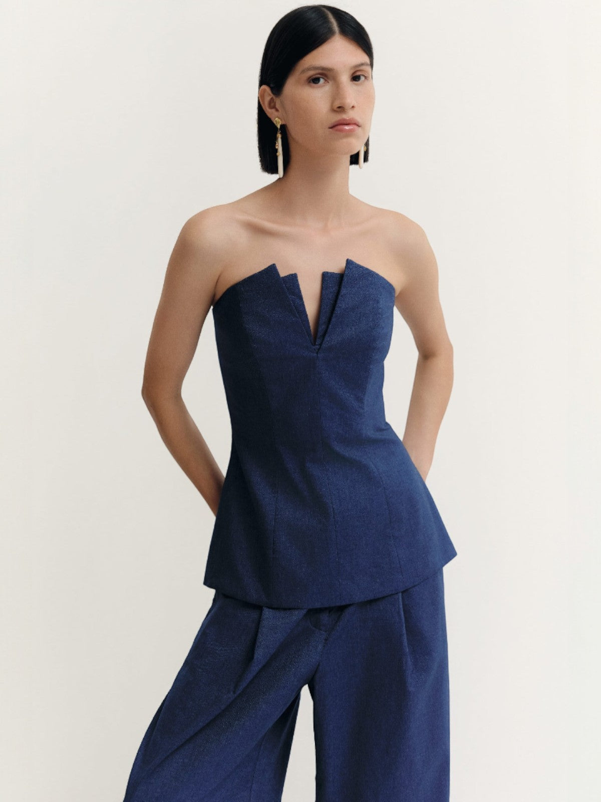 Corozo Top | Navy Denim Corozo Top | Navy Denim