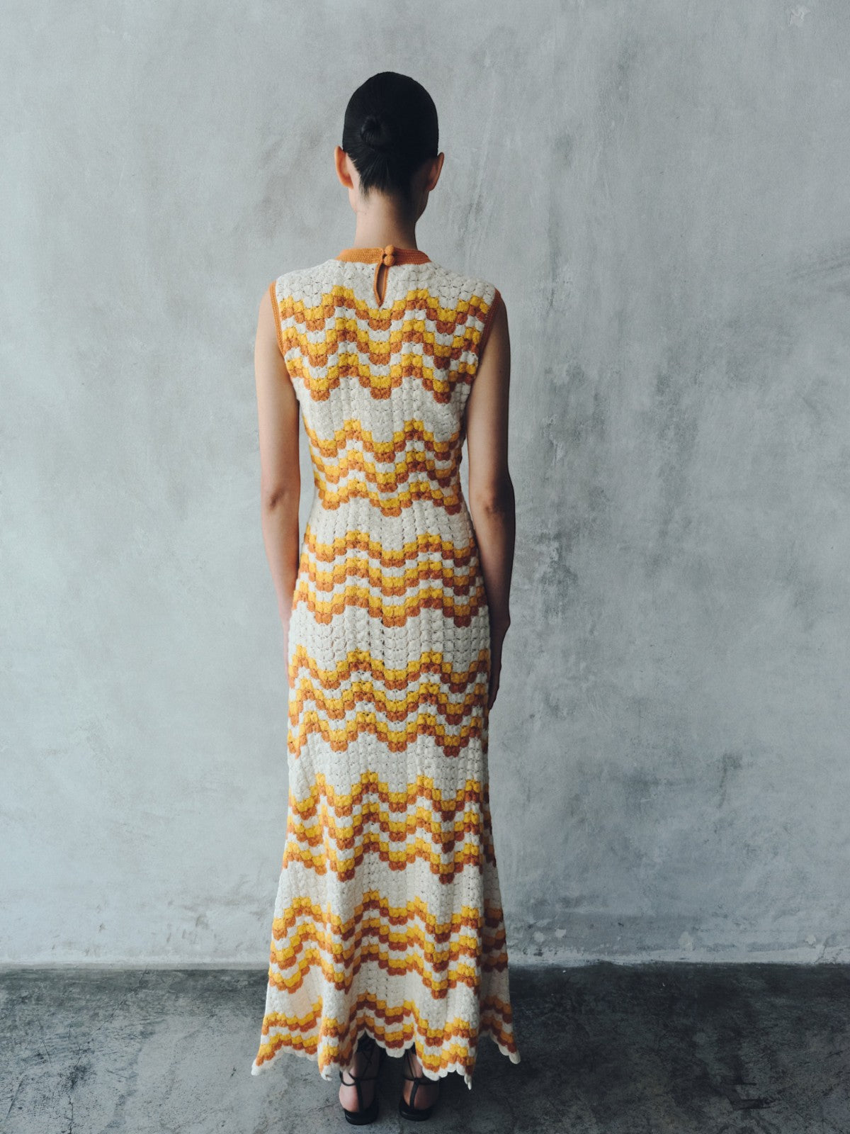 Escvdo | Huayna Crochet Maxi Dress | Yellow/Orange | Fashionkind Escvdo | Huayna Crochet Maxi Dress | Yellow/Orange | Fashionkind