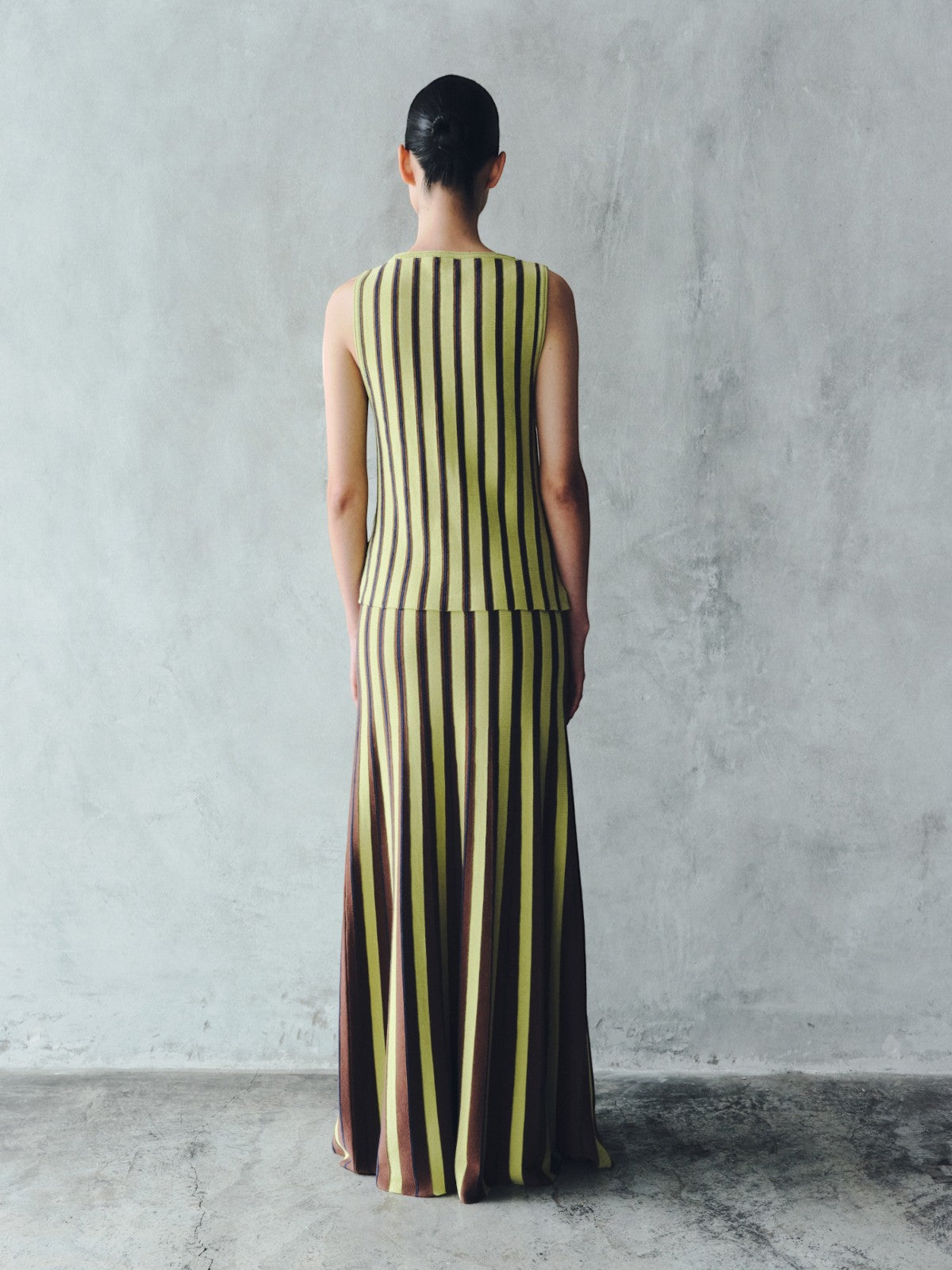 Manglar Maxi Skirt | Lime Green/Chocolate Manglar Maxi Skirt | Lime Green/Chocolate