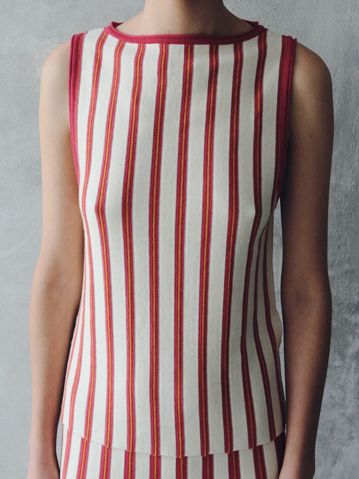 Manglar Sleeveless Top | Ivory/Fuchsia Manglar Sleeveless Top | Ivory/Fuchsia