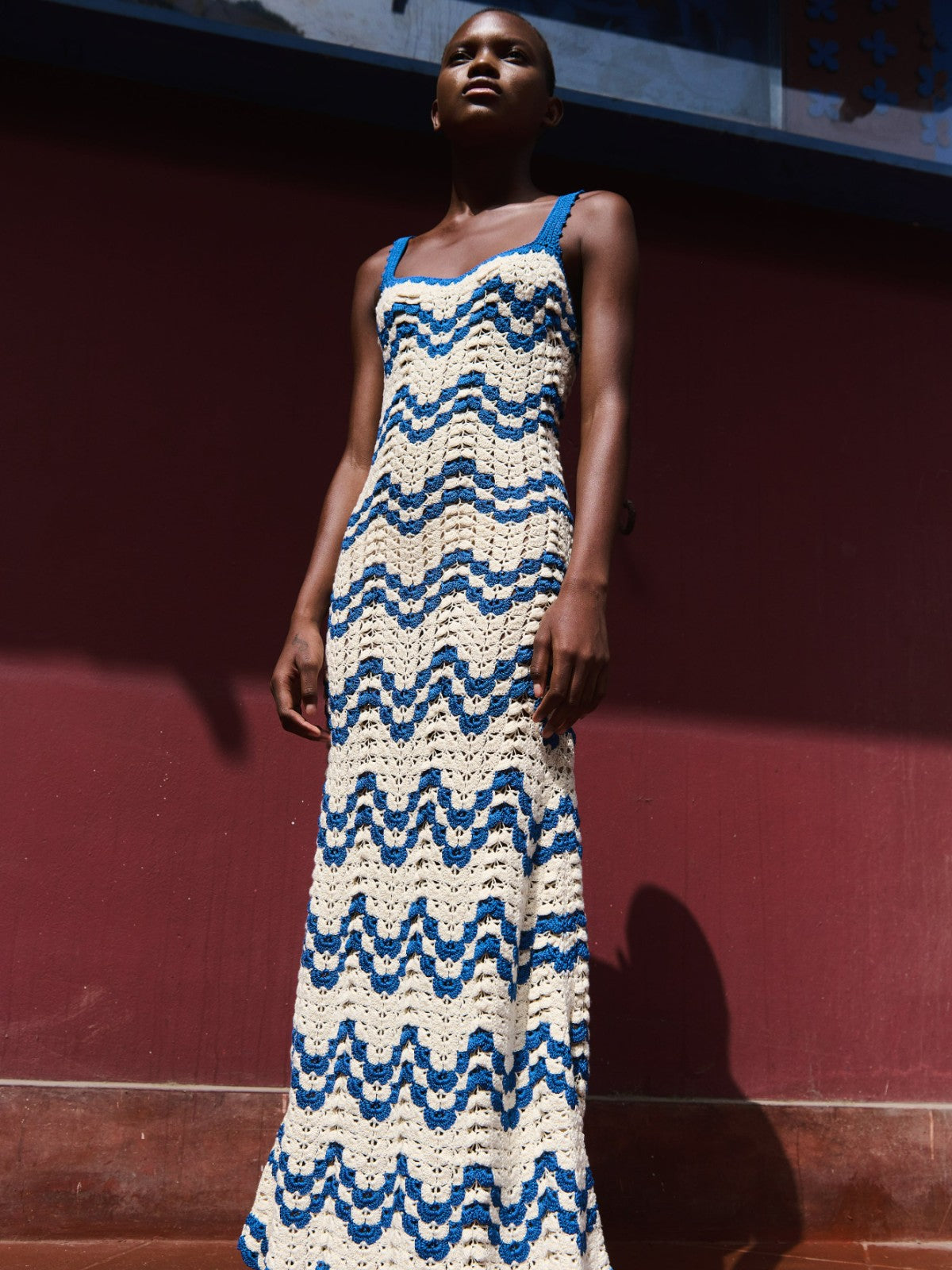 Marea Maxi Dress | Ivory/Blue Marea Maxi Dress | Ivory/Blue