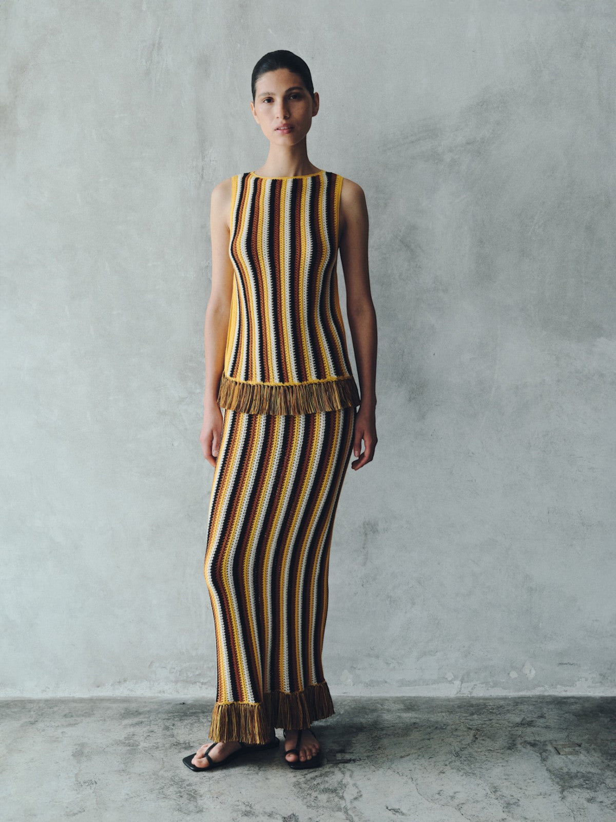 Misti Midi Skirt | Yellow/Tobacco Misti Midi Skirt | Yellow/Tobacco