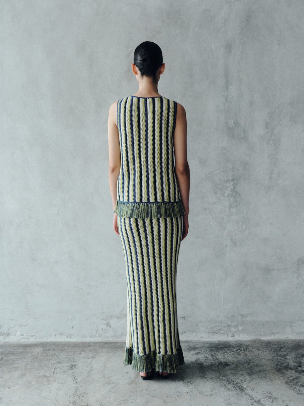 Misti Midi Skirt | Lime Green/Electric Blue Misti Midi Skirt | Lime Green/Electric Blue