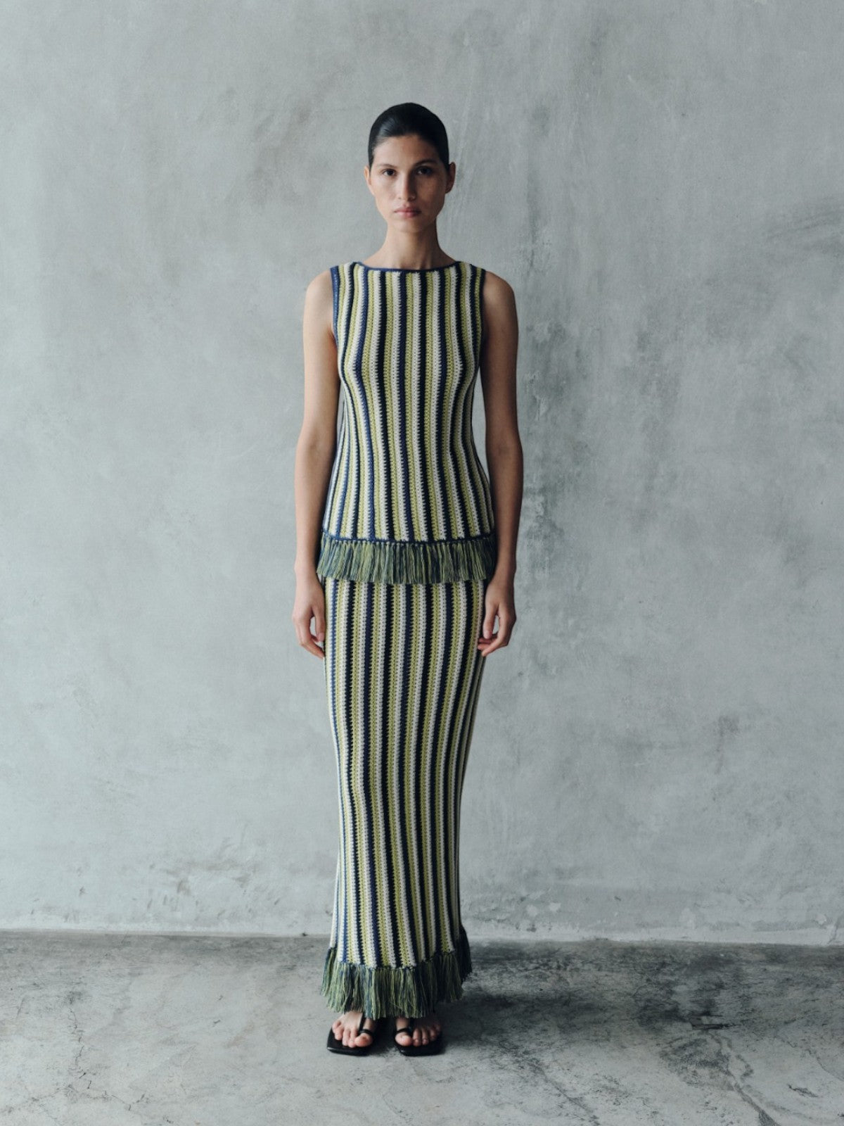 Misti Sleeveless Top | Lime Green/Electric Blue Misti Sleeveless Top | Lime Green/Electric Blue