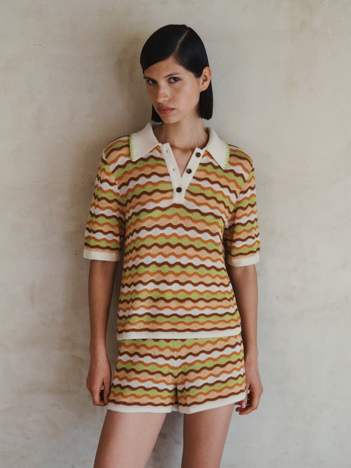 Mullu Polo Shirt | Orange/Lime Mullu Polo Shirt | Orange/Lime - Fashionkind