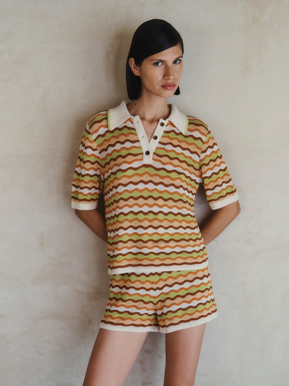 Mullu Polo Shirt | Orange/Lime Mullu Polo Shirt | Orange/Lime - Fashionkind