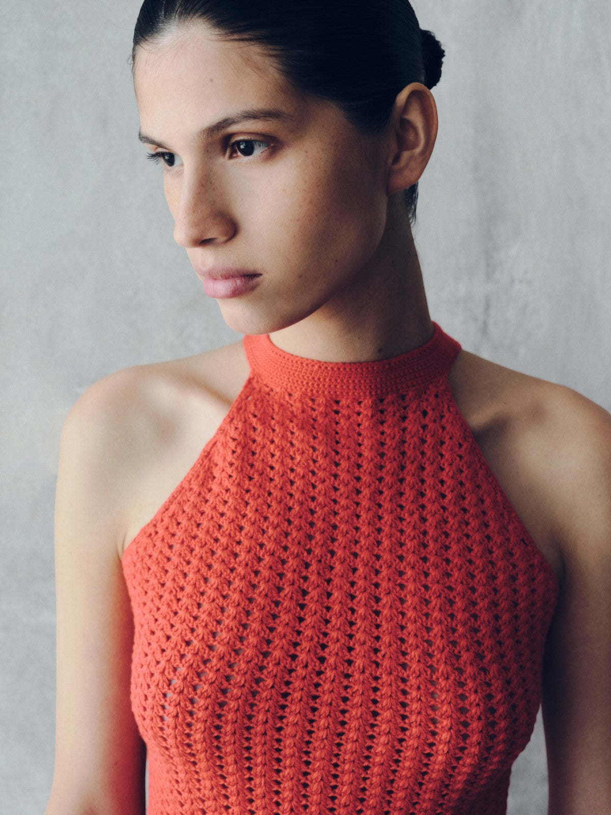 Reflejo Crochet Halter Top | Tangerine Reflejo Crochet Halter Top | Tangerine