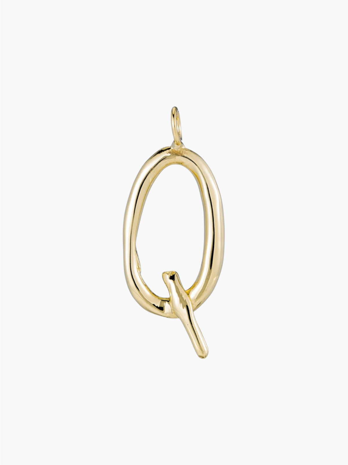 Raw Letter Charm | Gold Raw Letter Charm | Gold