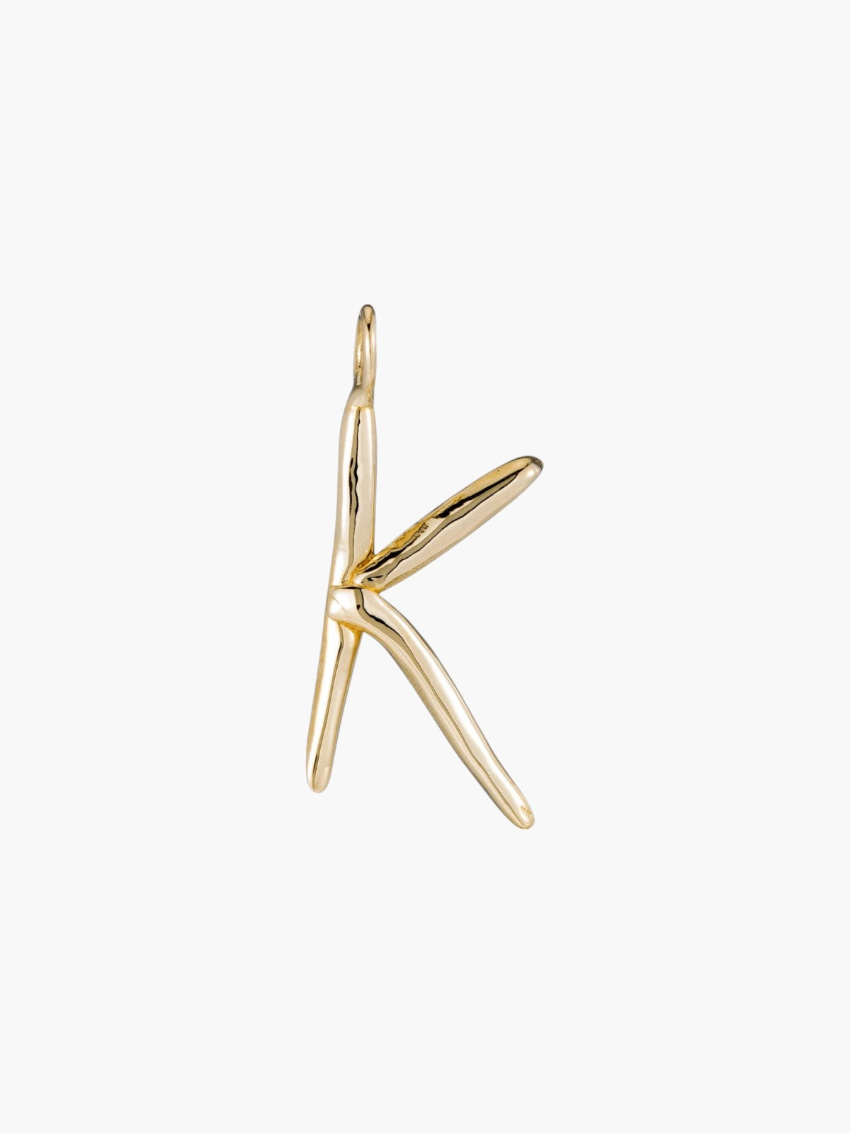 Raw Letter Charm | Gold Raw Letter Charm | Gold