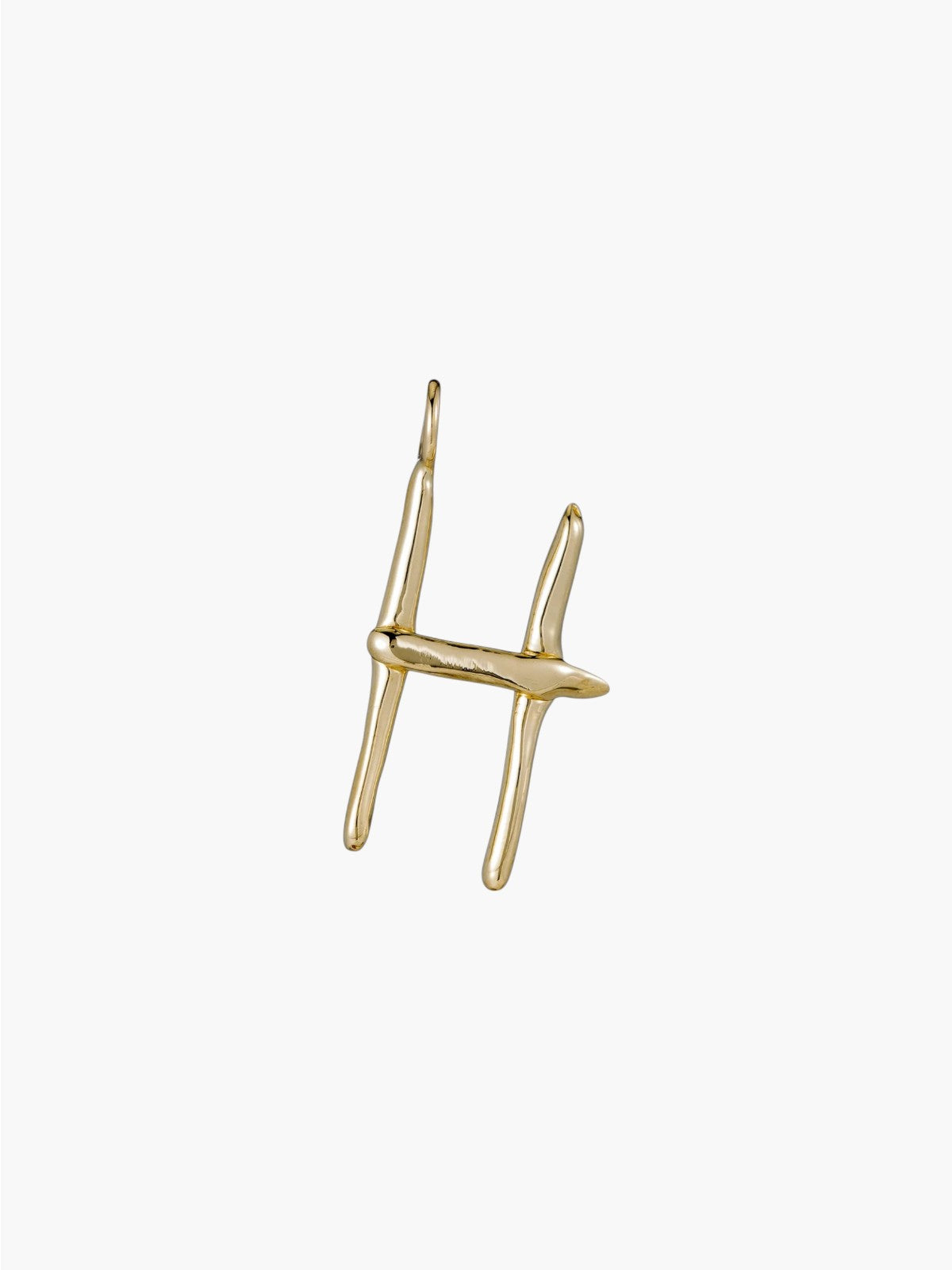 Raw Letter Charm | Gold Raw Letter Charm | Gold