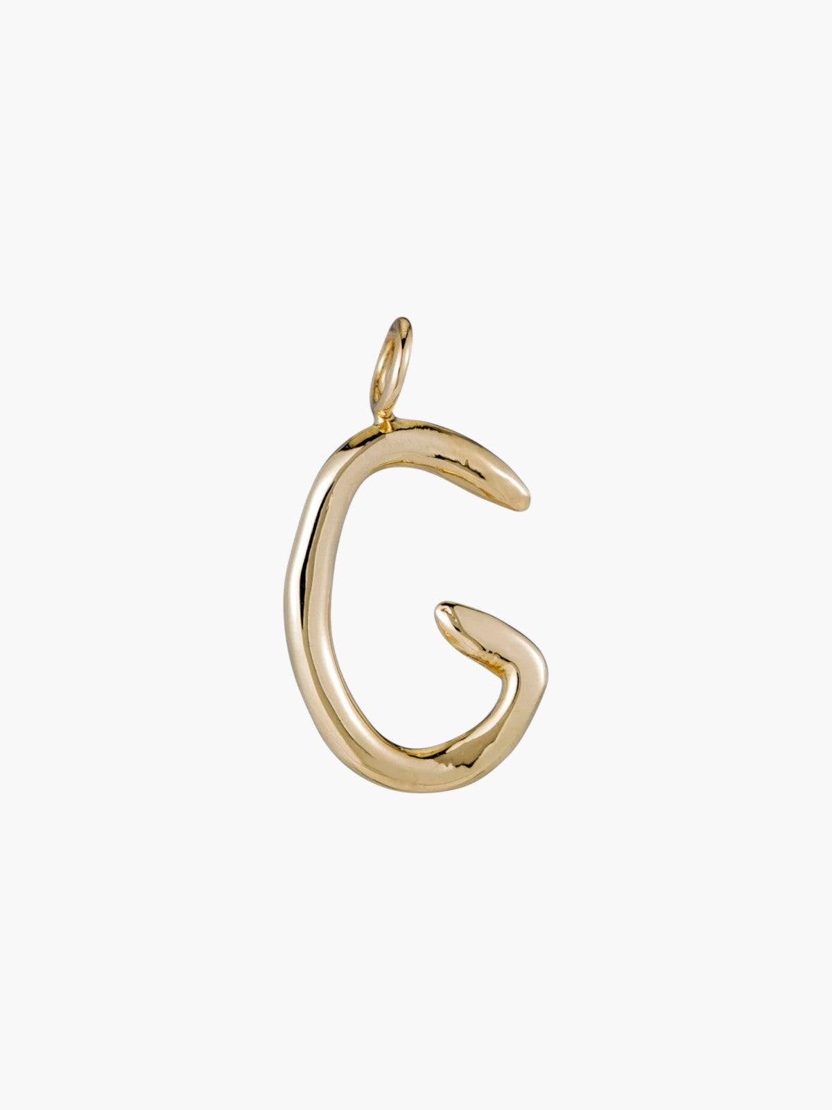 Raw Letter Charm | Gold Raw Letter Charm | Gold