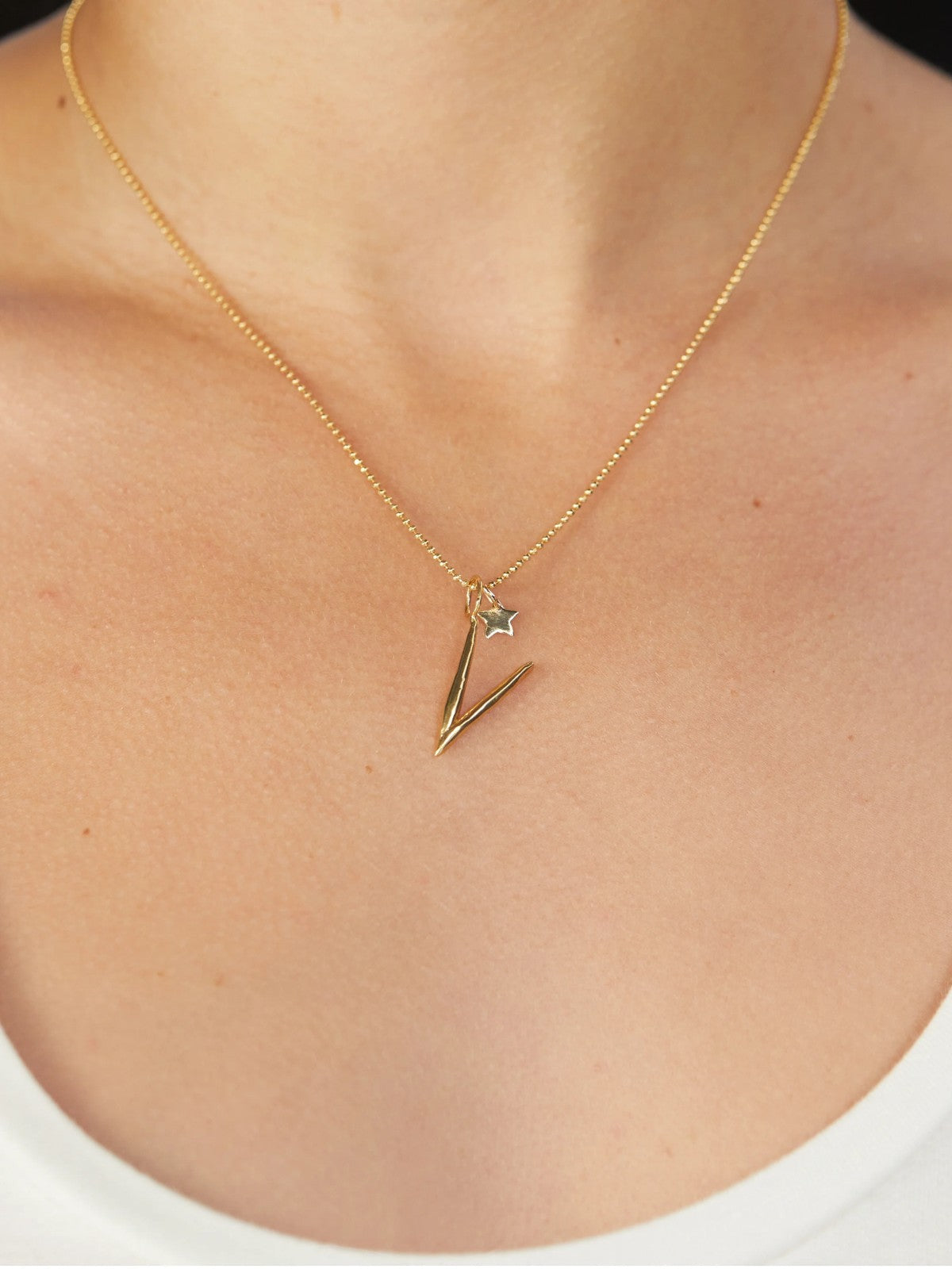 Raw Letter Charm | Gold Raw Letter Charm | Gold