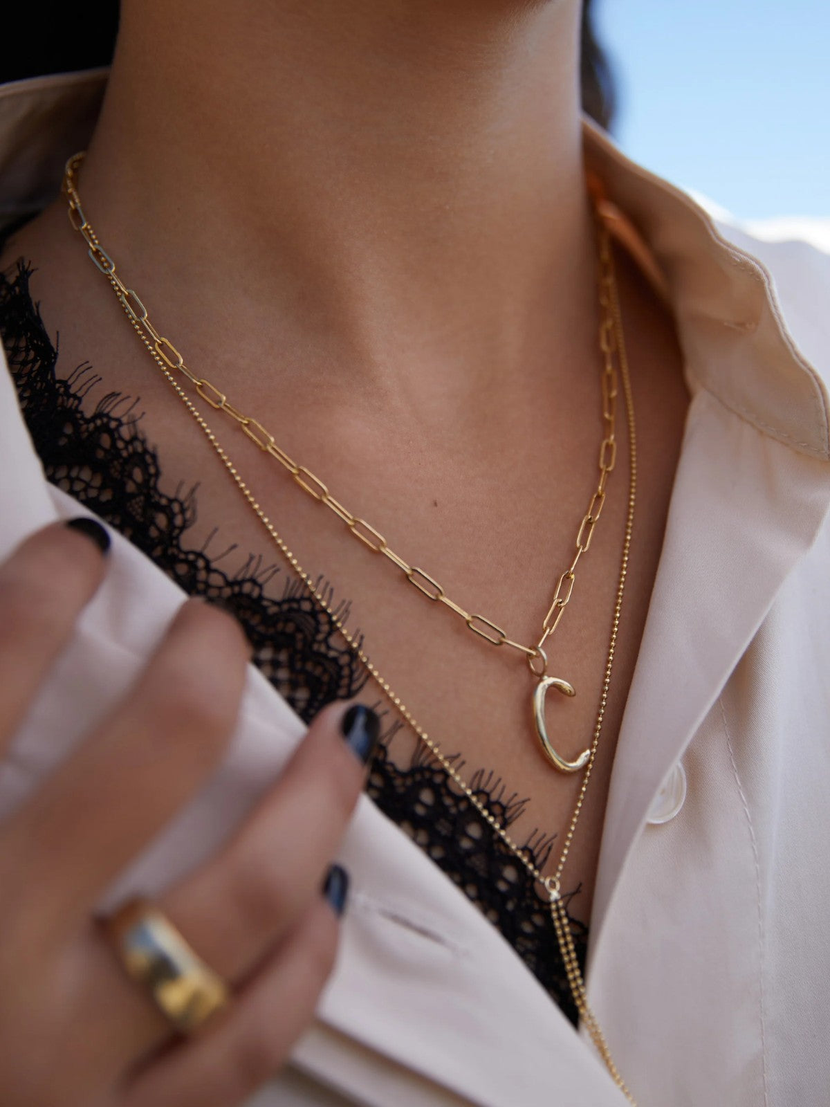 Raw Letter Charm | Gold Raw Letter Charm | Gold