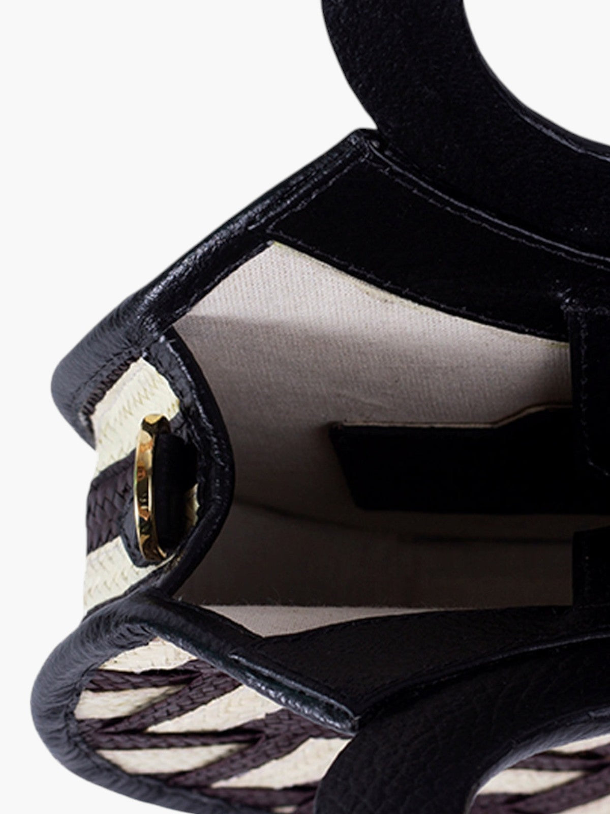 Zenú Braid in Raffia and Leather | Black Zenú Braid in Raffia and Leather | Black