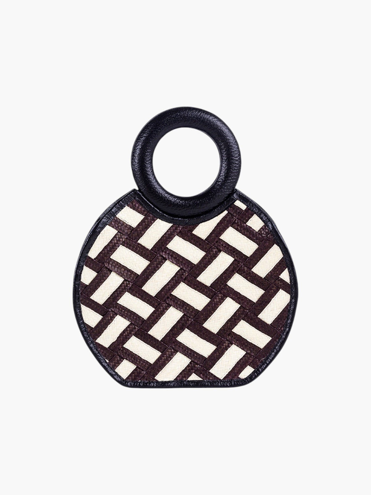 Zenú Braid in Raffia and Leather | Black