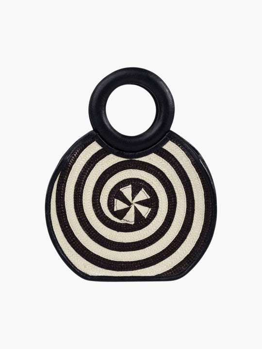 Zenú Mini in Raffia and Leather | Black