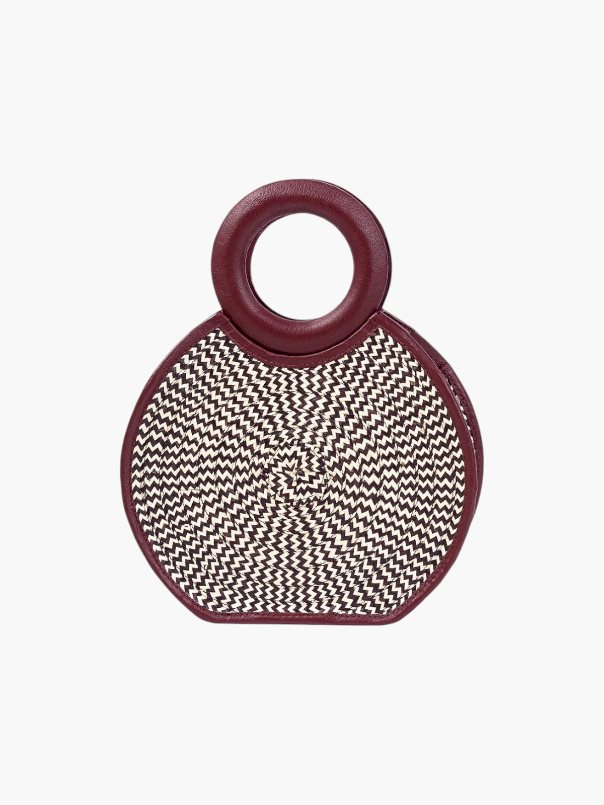 Zenú in Raffia and Leather | Burgundy