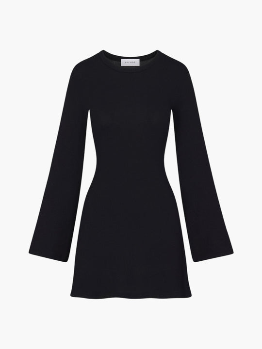 Bell Sleeve Mini Dress | Black