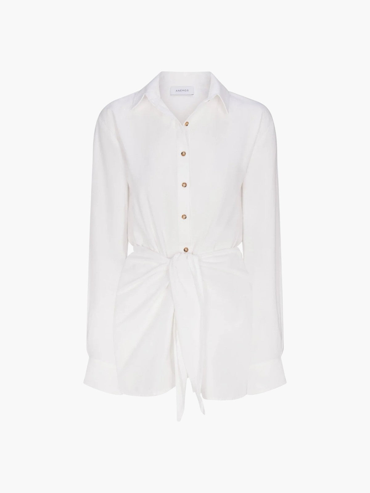 L.A. Button-Down Wrap Mini Dress | White L.A. Button-Down Wrap Mini Dress | White