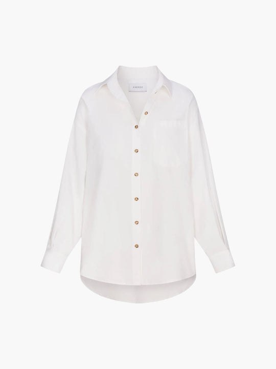 Pool Shirt Button-Down Tunic | White