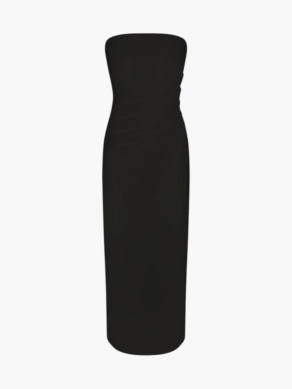 Strapless Nadege Draped Maxi Dress | Black Strapless Nadege Draped Maxi Dress | Black