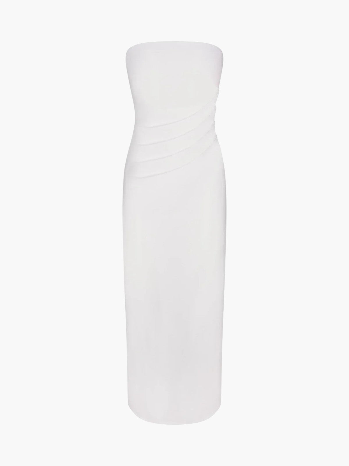 Strapless Nadege Draped Maxi Dress | White Strapless Nadege Draped Maxi Dress | White