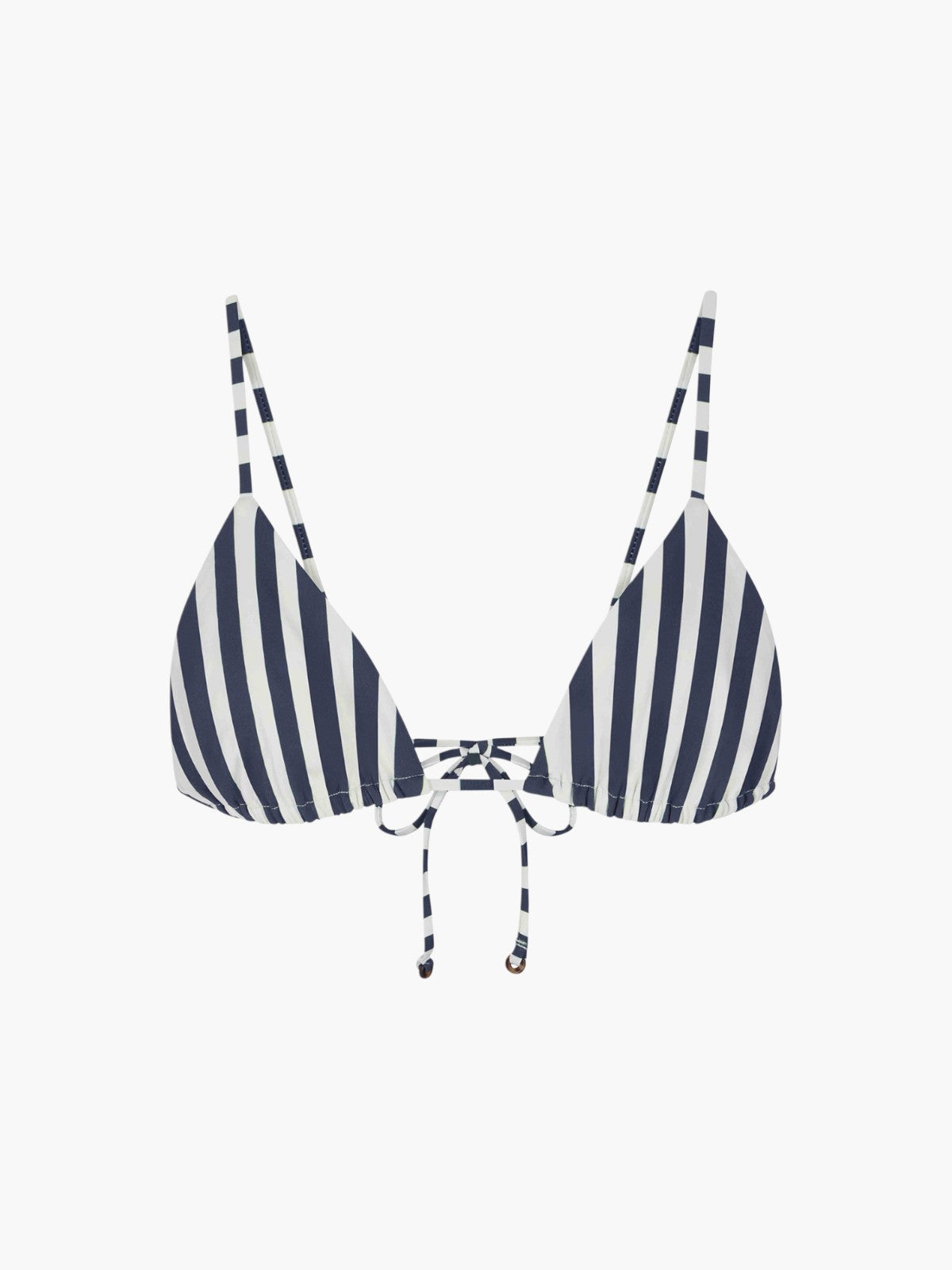 String Triangle Bikini Top | Marine & White Vertical Striped String Triangle Bikini Top | Marine & White Vertical Striped