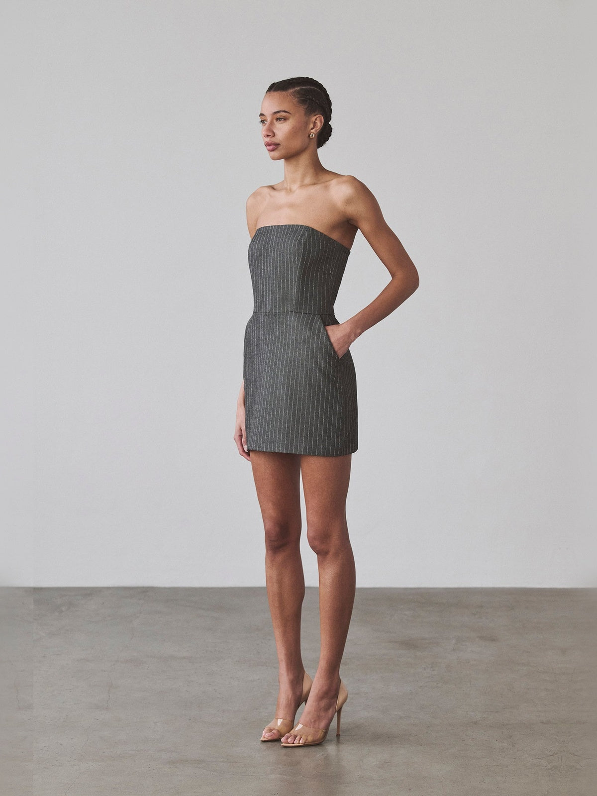 Benita Mini Dress | Grey Benita Mini Dress | Grey - Fashionkind