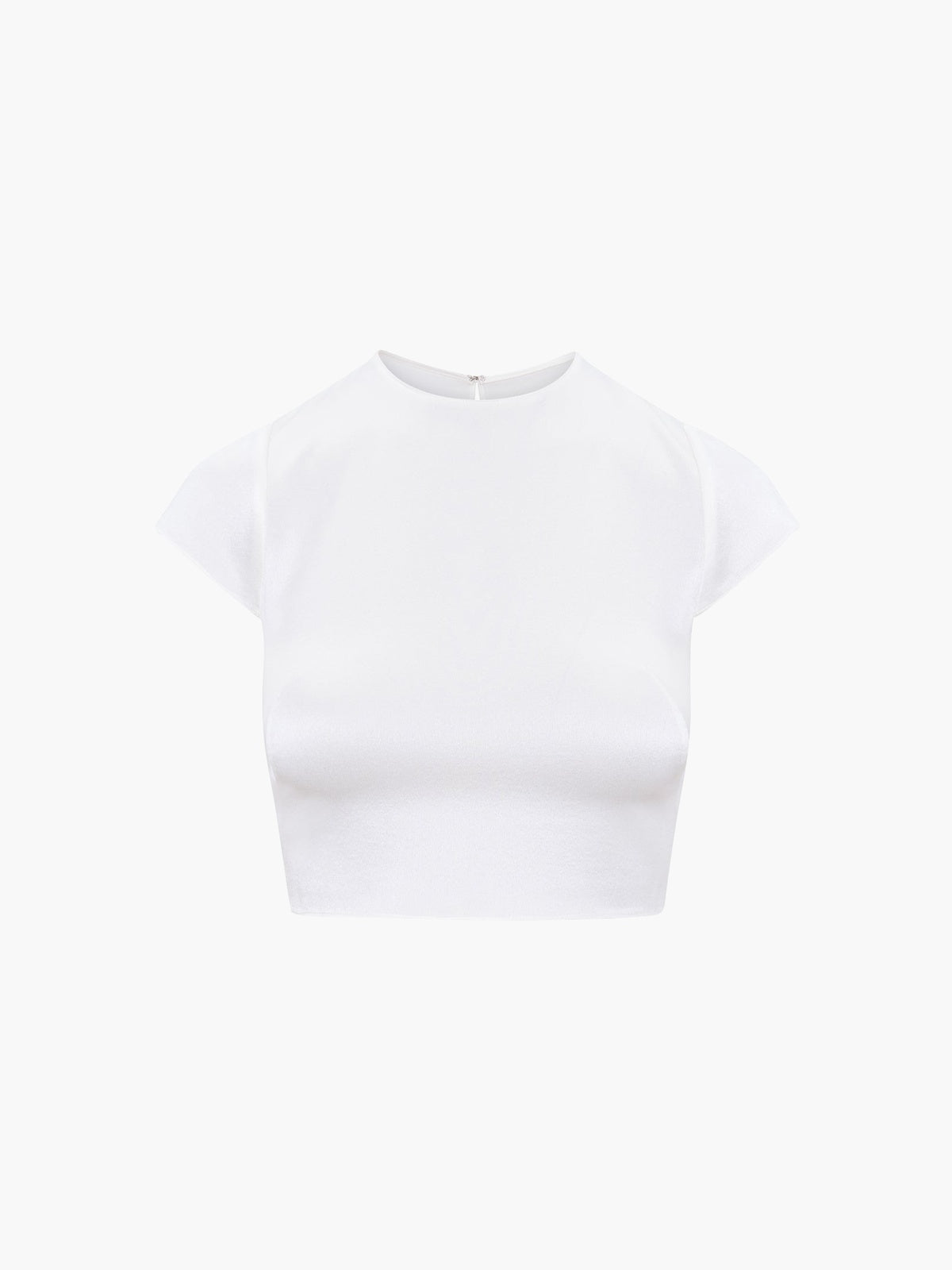 Carolyn Crop - Pure Silk | White Carolyn Crop - Pure Silk | White - Fashionkind
