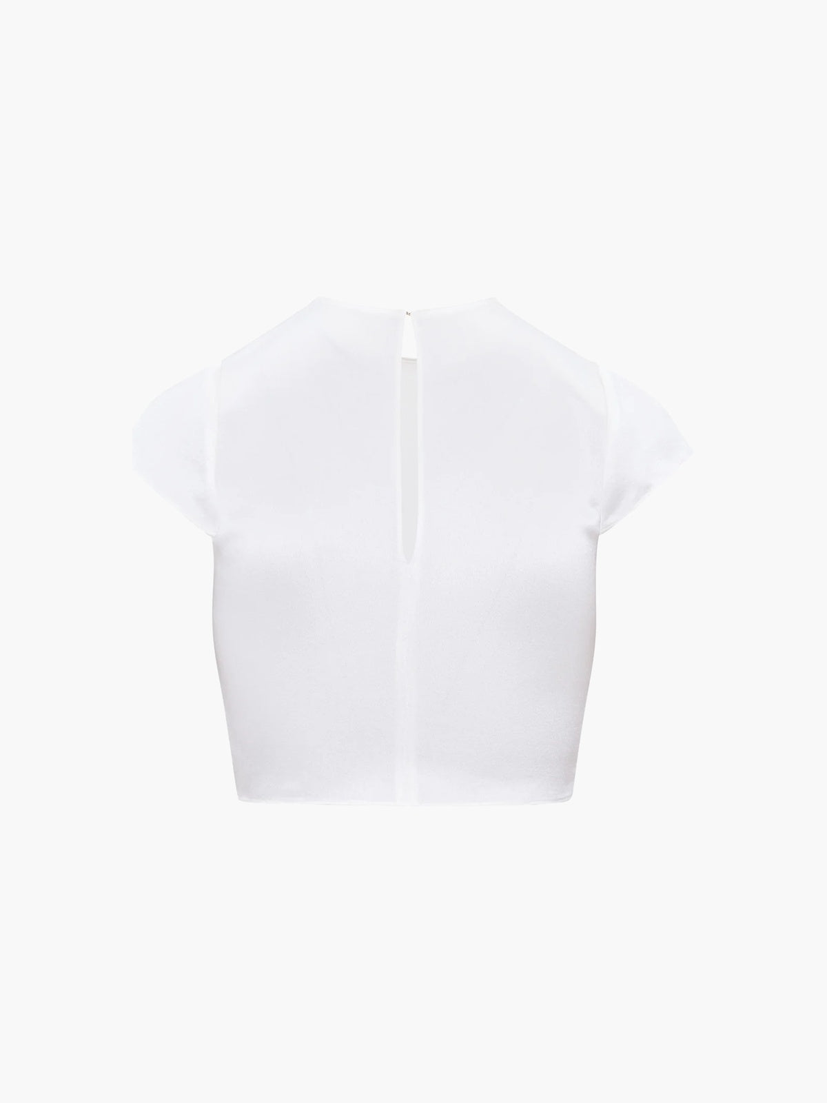 Carolyn Crop - Pure Silk | White Carolyn Crop - Pure Silk | White - Fashionkind