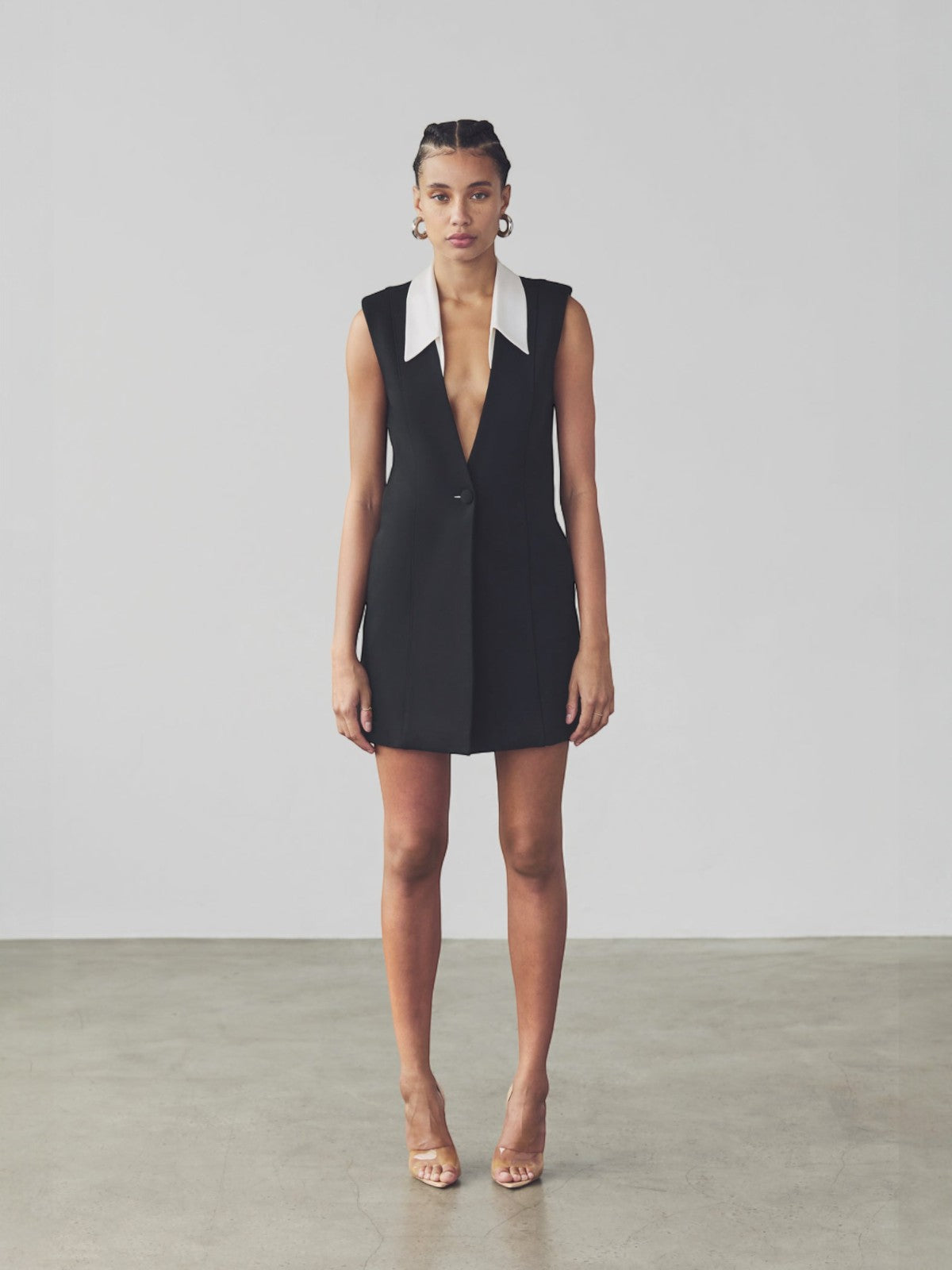 Sercan Mini Vest Dress | Black Sercan Mini Vest Dress | Black