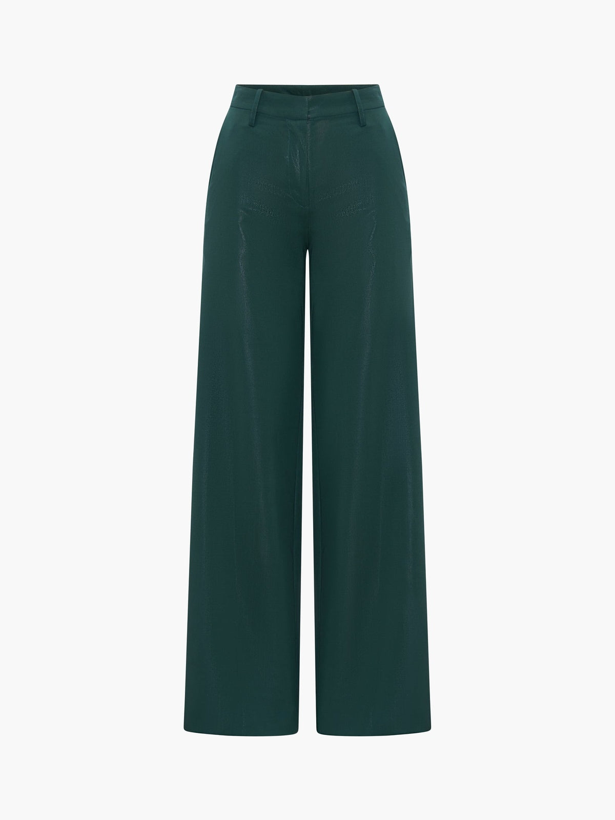 Sophia Trouser - Tropical Wool | Coated Green Sophia Trouser - Tropical Wool | Coated Green - Fashionkind