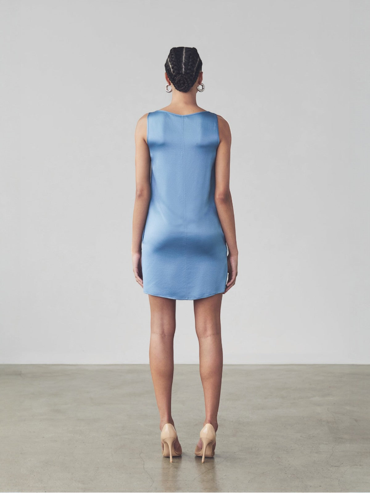 ARTEMIS DICIERO | Stella Shift Dress | Cerulean | Fashionkind ARTEMIS DICIERO | Stella Shift Dress | Cerulean | Fashionkind