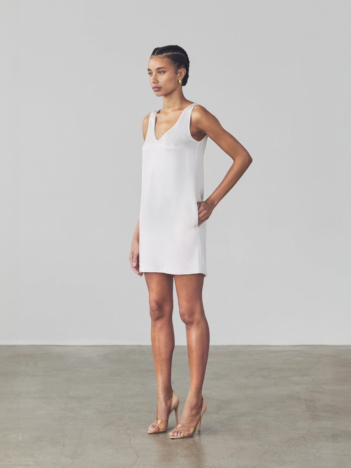 Stella Shift Dress | White Stella Shift Dress | White