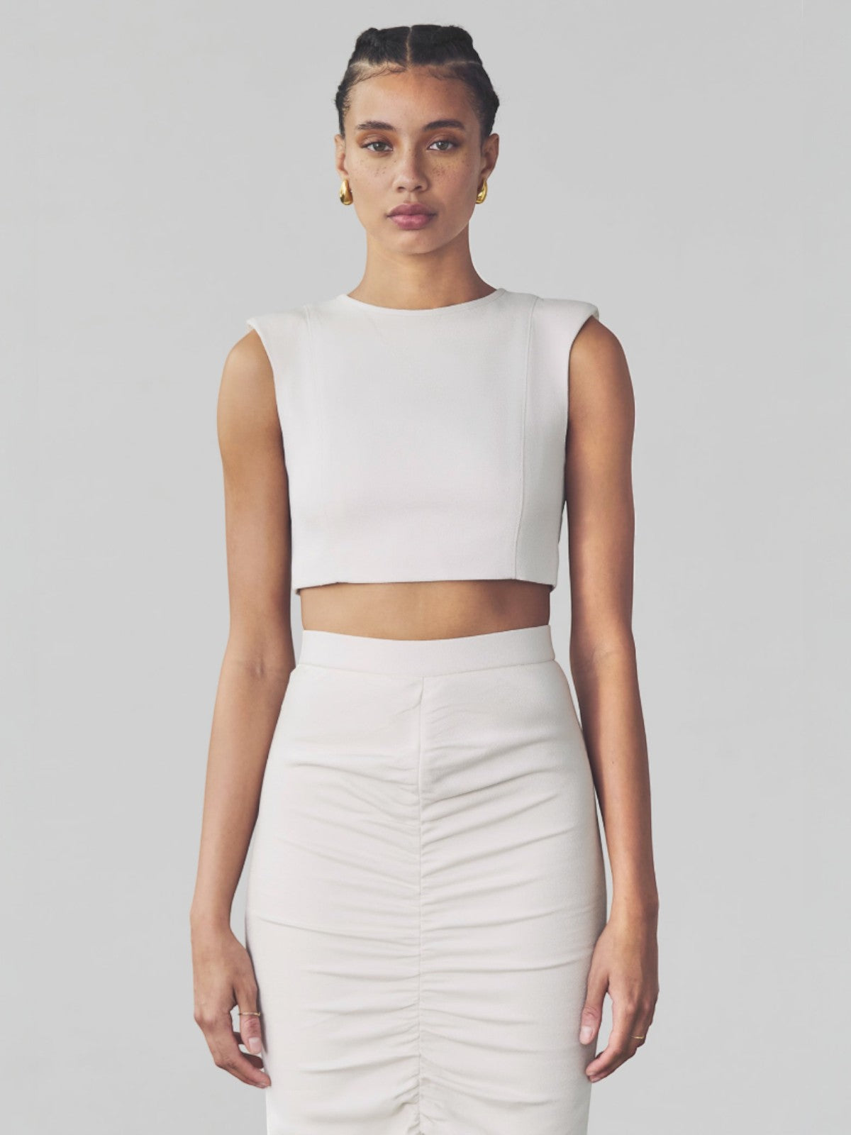 Yasemin Crop Top | Bone Yasemin Crop Top | Bone