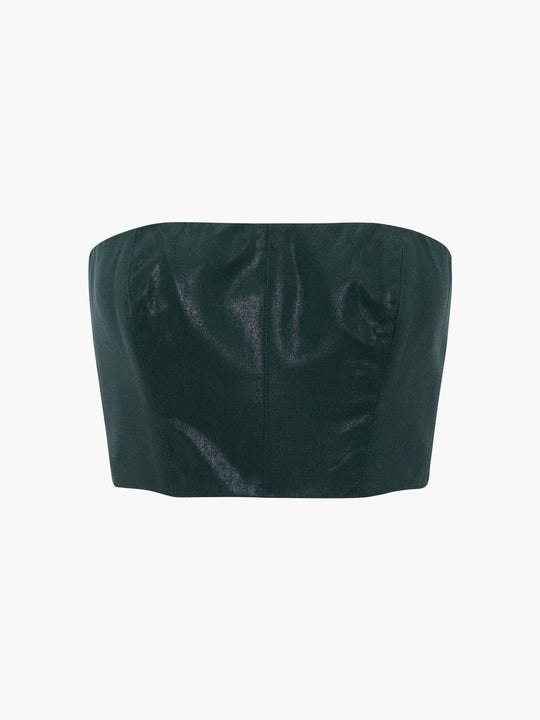 Zen Corset - Tropical Wool | Coated Green