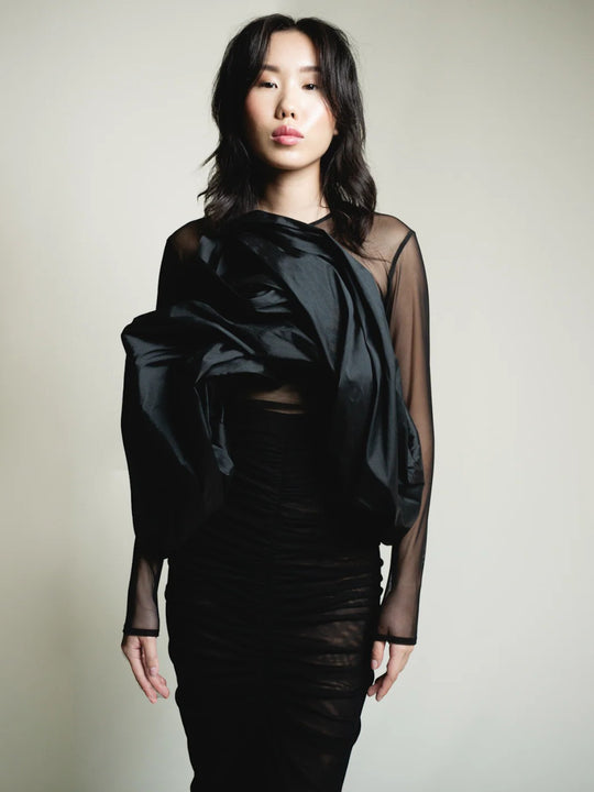 Aragua Rosa Long Sleeve Top | Black