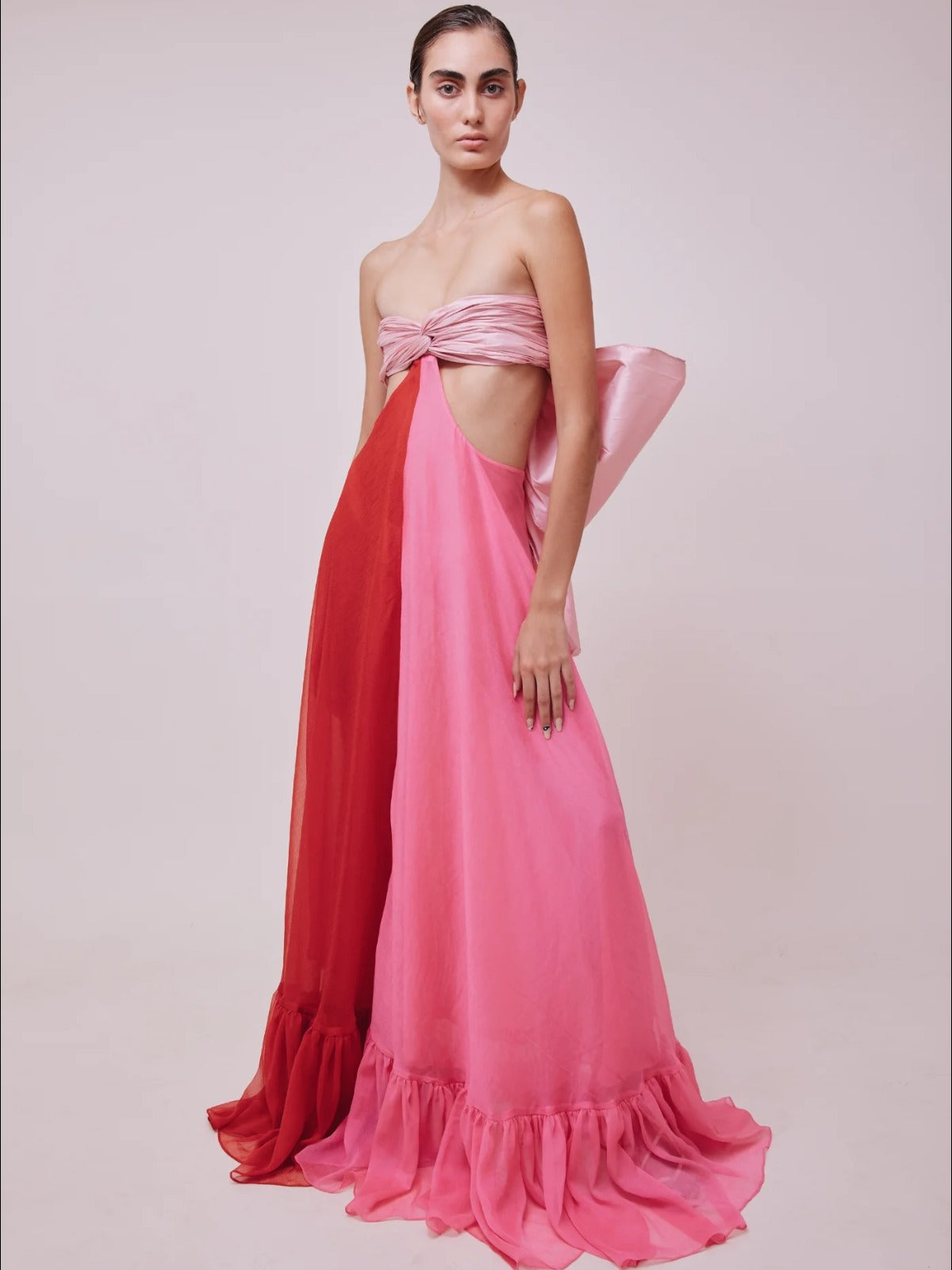 Cata Dress | Old Rose with Red Cata Dress | Old Rose with Red - Fashionkind