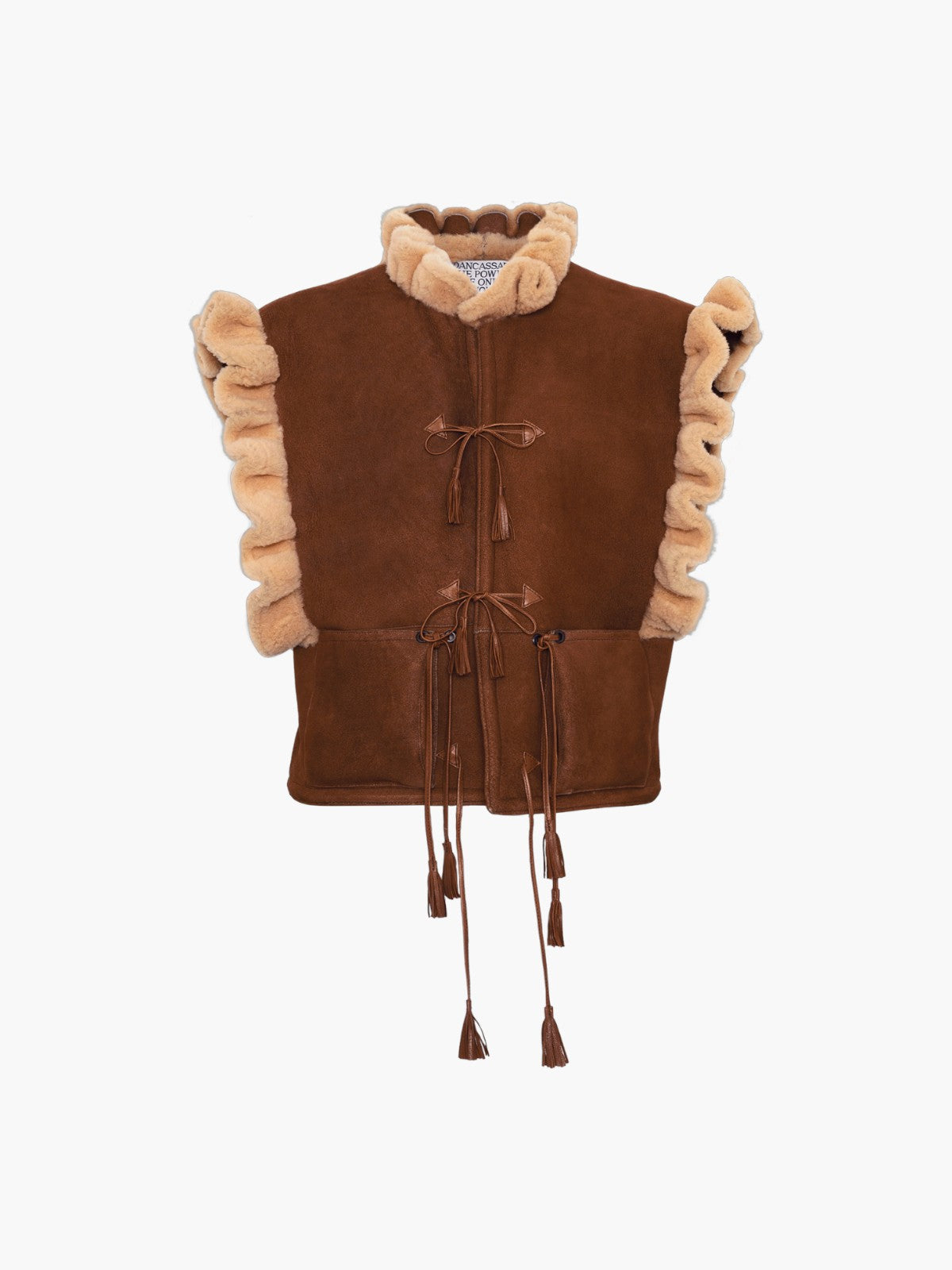 Cerezo Suede & Shearling Vest | Brown Cerezo Suede & Shearling Vest | Brown