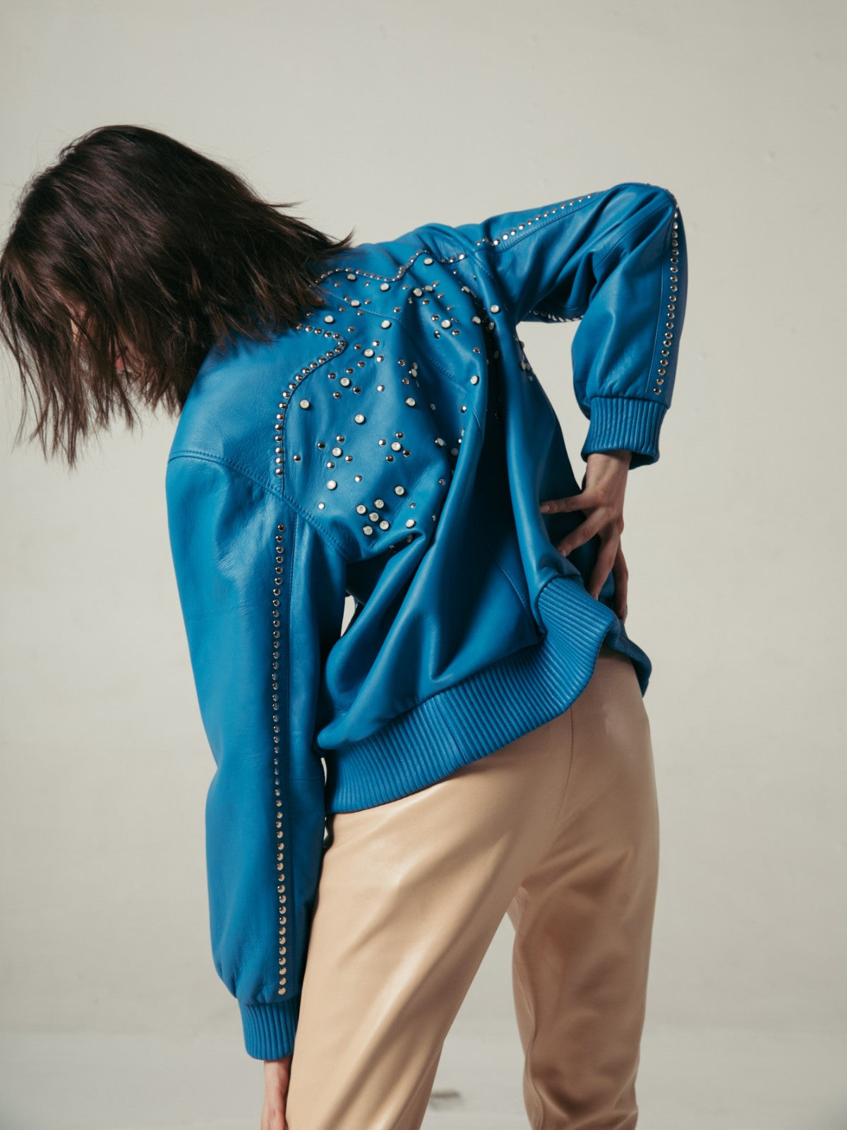 Ennio Leather Jacket | Blue Ennio Leather Jacket | Blue