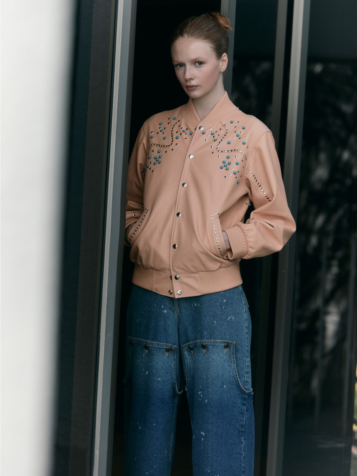 Ennio Leather Jacket | Nude Ennio Leather Jacket | Nude