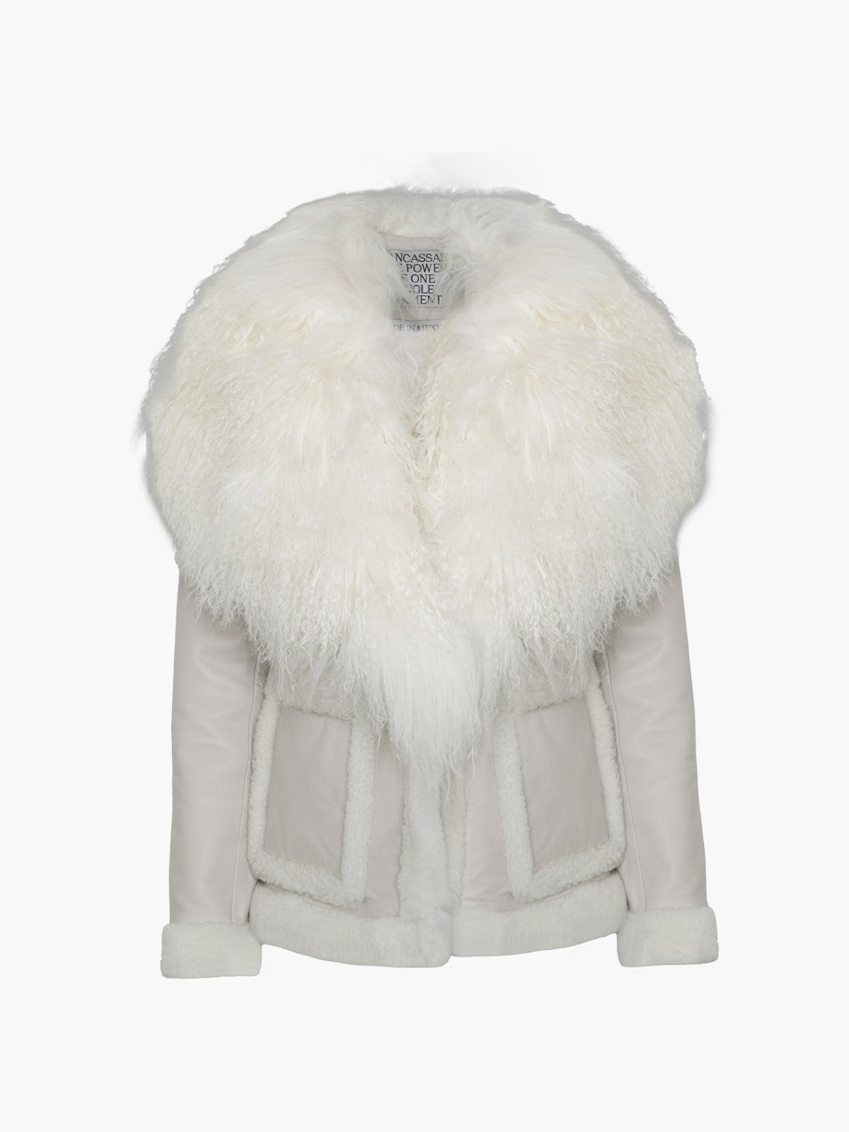 Jackson Leather Jacket | Moon Grey White