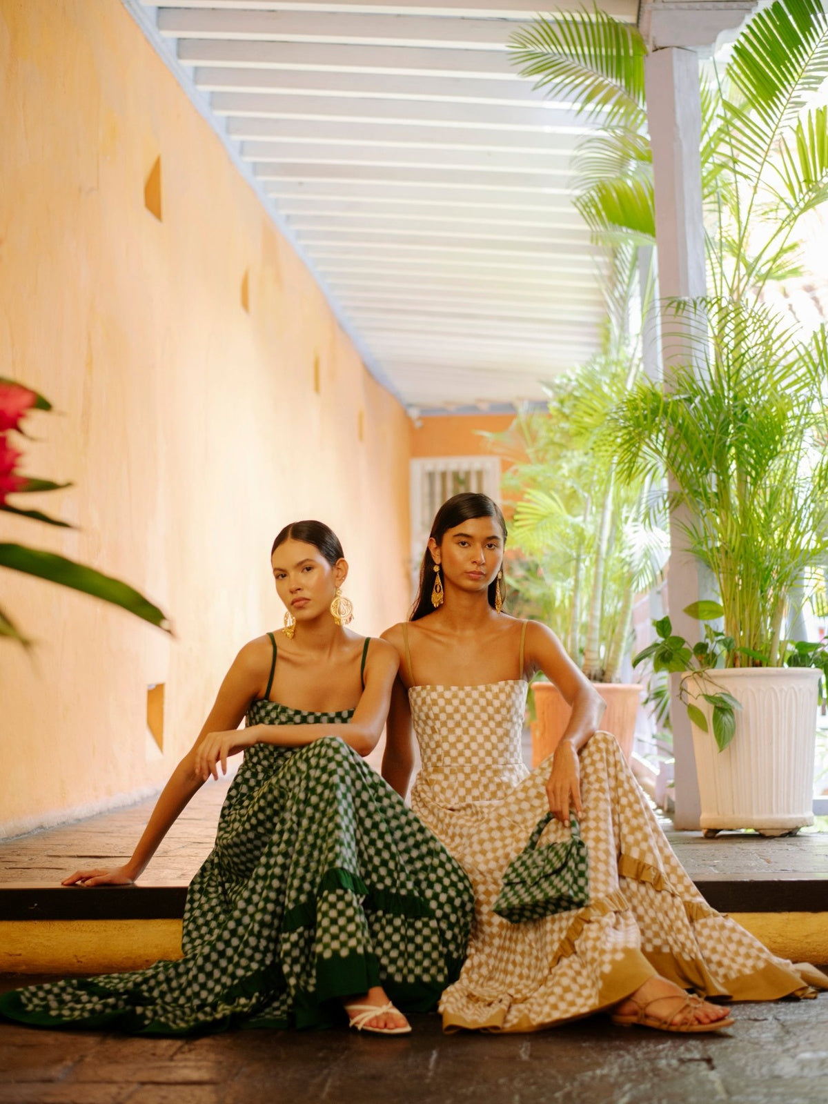De Castro | Checkmate Dress | Green | Fashionkind De Castro | Checkmate Dress | Green | Fashionkind