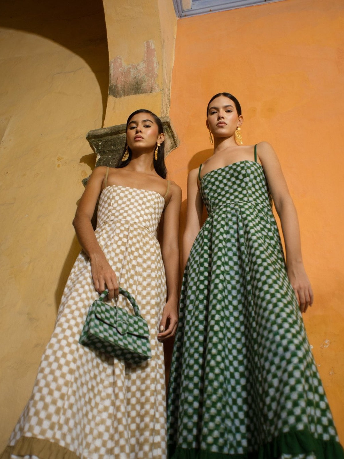 De Castro | Checkmate Dress | Green | Fashionkind De Castro | Checkmate Dress | Green | Fashionkind