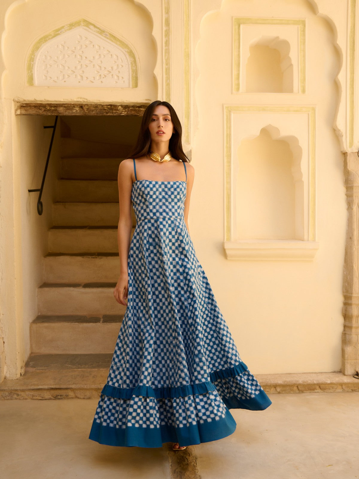 Checkmate Dress | Blue Checkmate Dress | Blue