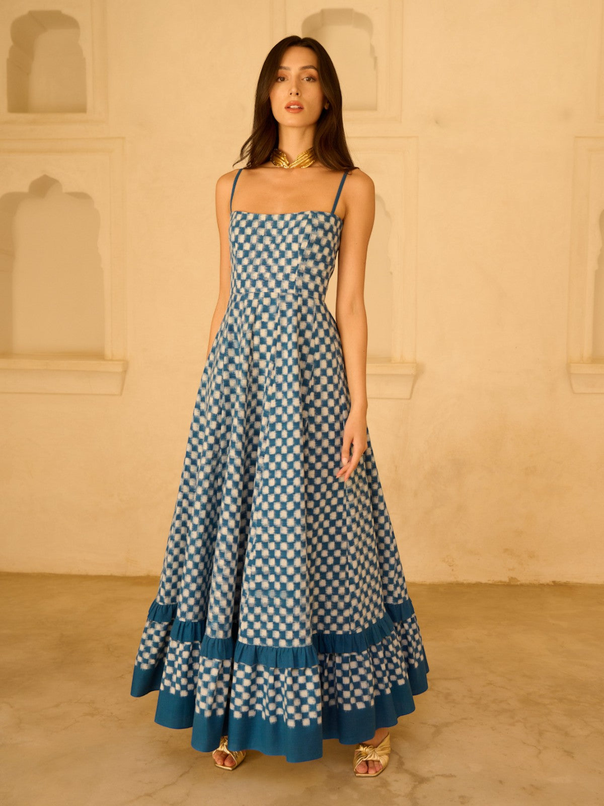 Checkmate Dress | Blue Checkmate Dress | Blue