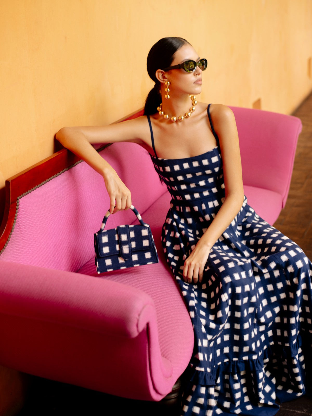 green checkmate dress de castro De Castro Checkmate Dress Green by De Castro