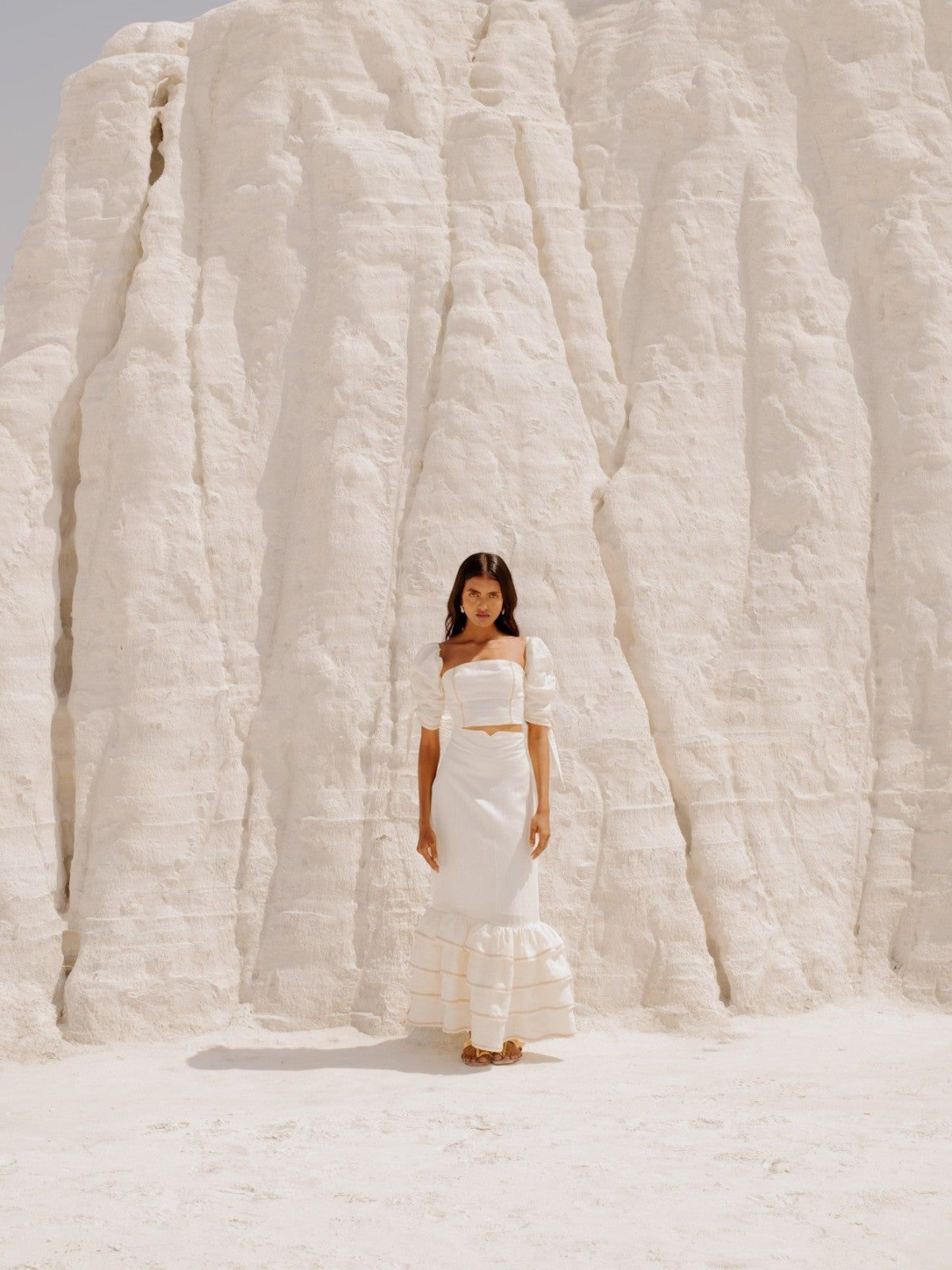 Flamenco Skirt | White Flamenco Skirt | White